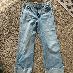 Abercrombie & Fitch Light Blue Cuffed Jeans